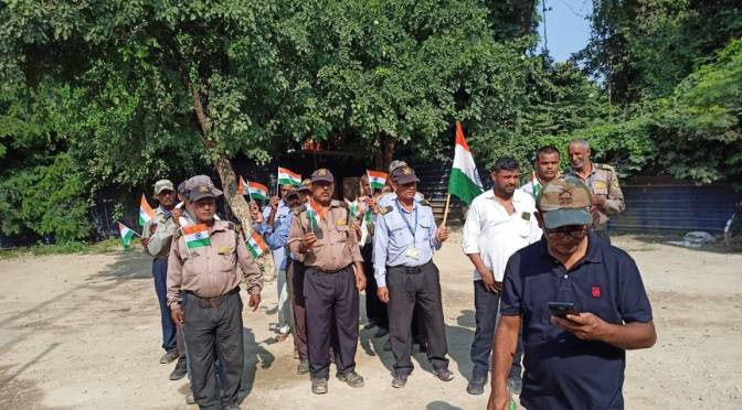 एन.जी सिक्योरिटी सर्विस ने तिरंगा यात्रा निकाल लोगों से की अपील