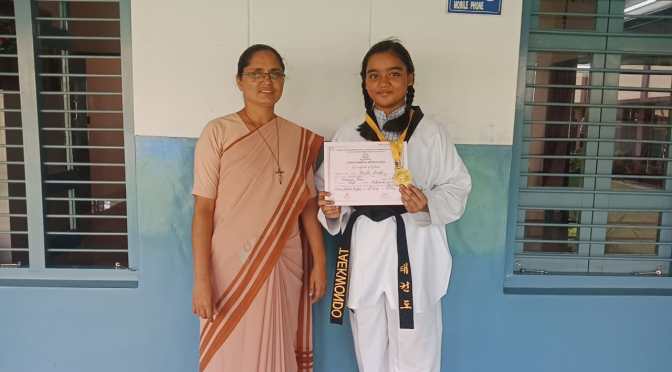 राष्ट्रीय ताइक्वांडो प्रतियोगिता के लिए कीर्ति सिंह का हुआ चयन