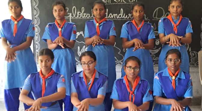 हैंड वॉश को लेकर छात्राओं को किया जागरूक