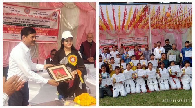 जिला पंचायत अध्यक्ष सपना सिंह ने किया खेल प्रतियोगिता का शुभारंभ