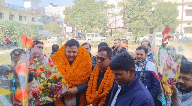 कर्मचारी नेता निर्भय नारायण सिंह का हुआ जोरदार स्वागत