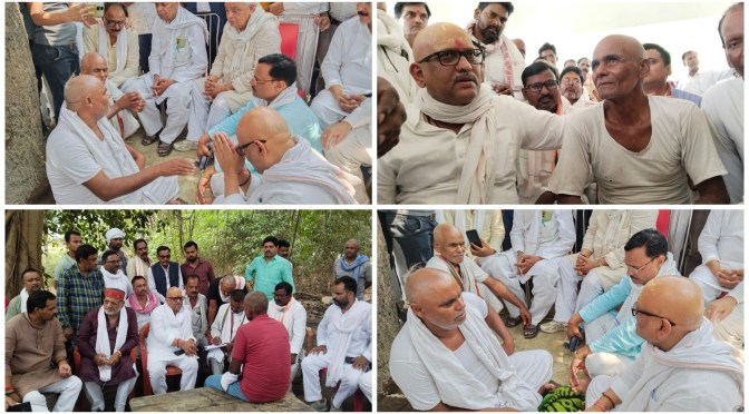 नरवर हादसे में पीड़ित परिजनों से मिले अजय राय, मांगा सरकार से मुआवजा