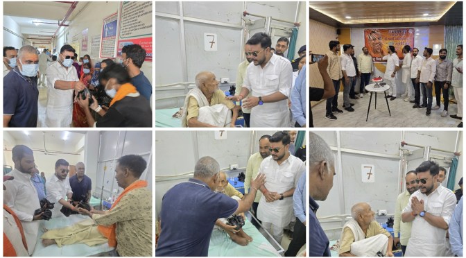 सीएम योगी के जन्मदिन पर हिमांशु सिंह ने समर्थकों संग काटा केक, किया फल वितरण