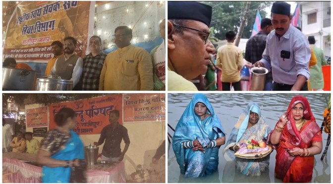 शिविर लगाकर श्रद्धालुओ को दूग्ध व चाय का किया निःशुल्क वितरण