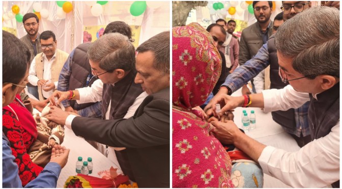 विजय मिश्र ने नौनिहालों को दो बूंद पल्स पोलियों पिलाकर कार्यक्रम किया शुभारम्भ
