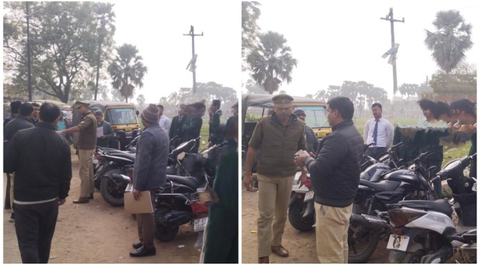 यातायात पुलिस ने वाहन चलाते नाबालिगों को पकड़ा, अभिभावकों को दिया नोटिस