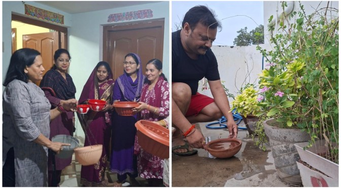 मोहल्लेवासियों की नेक पहल, पक्षियों के जीवन के किया यह काम