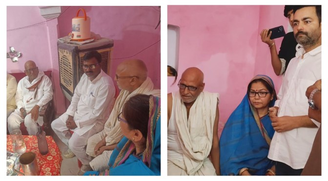 वरिष्ठ नेत्री कुसुम तिवारी के घर पहुंचे अजय राय, व्यक्त की शोक संवेदना