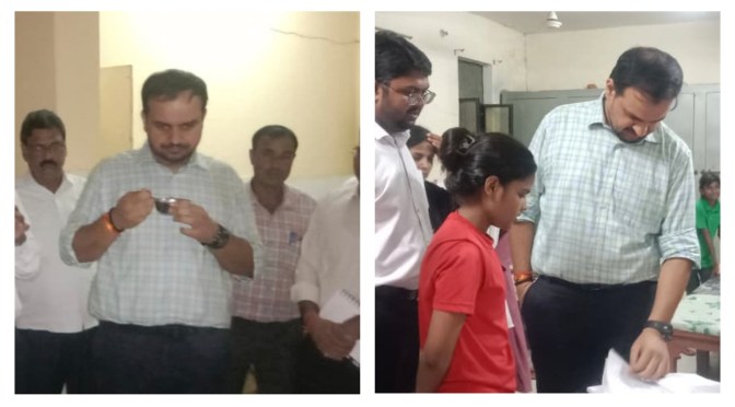 छात्राओं के बीच पहुंचे डीएम, परखी पढ़ाई से लेकर भोजन तक की व्यवस्था